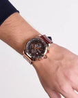 Aureo® Leather Strap Quartz Watch