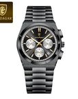 POEDAGAR Chronograph Stainless Steel Quartz Watch