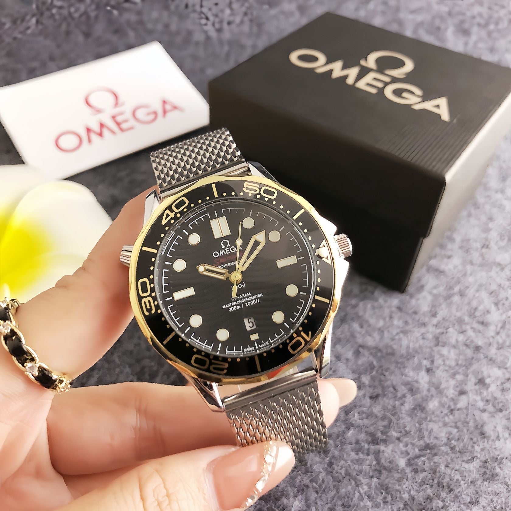 Ocean Phantom Mesh Watch