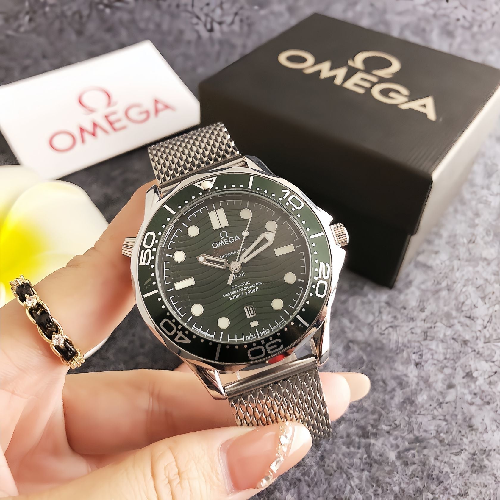 Ocean Phantom Mesh Watch
