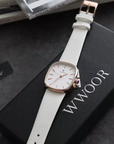 WWOOR Luna® Leather Strap Quartz Watch