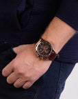 Aureo® Leather Strap Quartz Watch