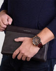 Aureo® Leather Strap Quartz Watch