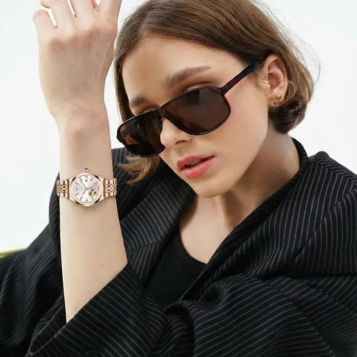POEDAGAR Elan® Stainless Steel Quartz Watch