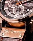 Aureo® Leather Strap Quartz Watch