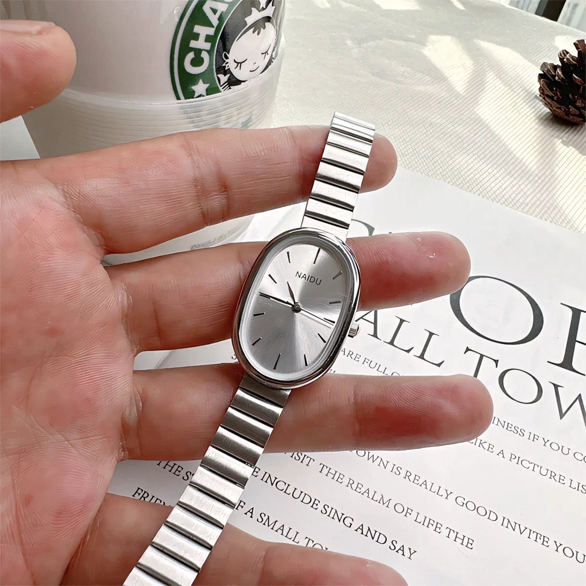 Naidu Evora® Stainless Steel Quartz Watch