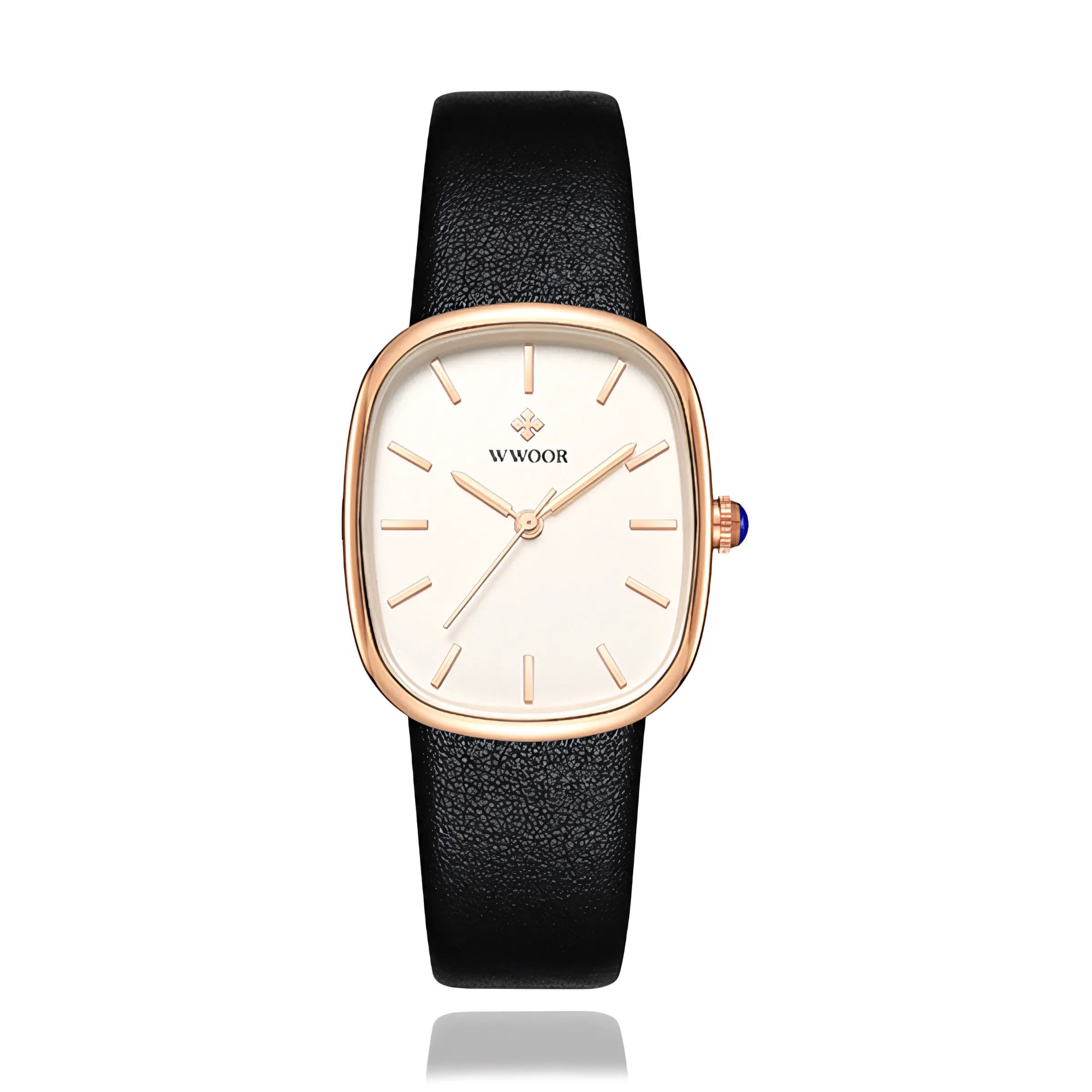 WWOOR Luna® Leather Strap Quartz Watch