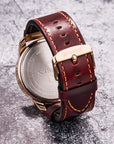 Aureo® Leather Strap Quartz Watch