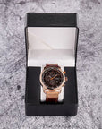 Aureo® Leather Strap Quartz Watch