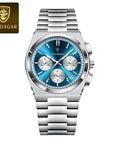 POEDAGAR Chronograph Stainless Steel Quartz Watch